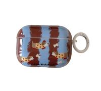 JRCYVTA Funda protectora para auriculares Airpods Pro, diseño de rayas vintage de perro salchicha y se unen entre sí, compatible con Airpods Pro de segunda generación, multicolor