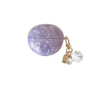 JRCYVTA Funda protectora para auriculares Huawei Freeclip, exquisito e interesante patrón de conchas marinas inalámbricas, para mujeres y niñas, color morado