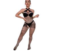 JRD&BS WINL Mujeres Bodystockings Lencería Erótica Mujer Para Las Mujeres Ouvert Entrepierna Abierta Ropa de Dormir Hueco Lencería Medias Lencería, Negro , talla única