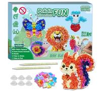 JRD&BS WINL Poke in Art Kit para niños de 4 a 8 años, juguete creativo de manualidades para niños de 6, 7, 8, 9, 10 años, regalo de manualidades sin desorden para niños y niñas, juguetes educativos