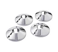 JrEam 4 Uds. De Collares de Tubo de radiador de 15mm, Cubierta de válvula Triangular, Cubierta Decorativa de plástico, Grifo Redondo a presión, Cubierta de Tubo de plomería (Color : Chrome)