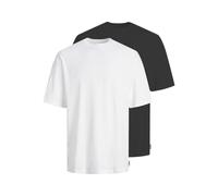 Jreb - Juego de 2 Camisetas de Corte Holgado, Blanco, M