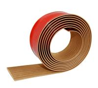 JReHuiG 400 x 5cm Tira de Umbral de Autoadhesivo, Tira de Transición de Suelo de PVC, Listones de Madera Decorativos Autoadhesivos, Para Juntas Entre Suelo y Baldosa (Roble amarillo)