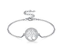 JrêveInfinity - Pulsera para mujer, plata 925, original idea, regalo de cumpleaños, mujer, fiesta de las meres mamá con caja de regalo, 3 cm, Plata, circonita cúbica