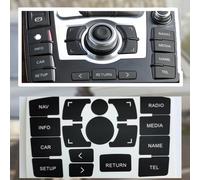 Jrfeng Pegatina de botón para salpicadero de Coche para Audi A6/A6L 2004 2005 2006, reparación de botón de Interruptor de Pieza de Consola Central Coche Accesorios