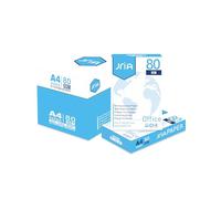 JriA Office - Papel para copiadora de impresora A4, 5 resmas de 500 hojas (80 g/m²), papel de inyección de tinta láser, 1 caja
