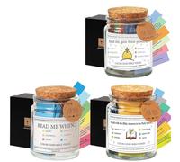 Jrifedptry 3 tarros de la Biblia con versículos de la Biblia en un frasco de cristal para oración, como se muestra, versículos de la Biblia para emociones