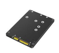 Jrifedptry Adaptador 2 en 1 combinado M.2 NGFF Key B y MSATA SSD a 2.5 SATA3 con caja de plástico SSD