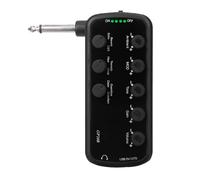 Jrifedptry Amplificador de graves con efectos de graves, amplificador de auriculares portátil Plug and Play para instrumentos musicales de bajo eléctrico