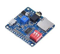 Jrifedptry DY-SV5W - Módulo de reproducción de voz para reproductor de música MP3, amplificador de reproducción de voz, tarjeta SD/TF de 5 W, disparador de E/S integrado UART