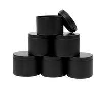 Jrifedptry Juego de 24 latas de velas negras de 4 onzas, juego de latas vacías con tapas para hacer velas de bricolaje, tarros de vela completos mate para hacer velas