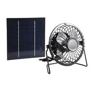 Jrifedptry Mini ventilador solar alimentado por panel solar, portátil, 5 W, 4 pulgadas, para invernadero, extractor solar para oficina al aire libre
