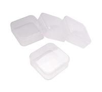 Jrifedptry Pequeños recipientes de plástico transparente con tapa con bisagras para accesorios, manualidades, suministros de aprendizaje, tornillos, taladros