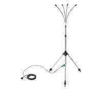 Jrifedptry Pulverizadores de pie para patio exterior, altura ajustable, sistema de nebulización de soporte de 4.1 pies para refrigeración al aire libre, soporte portátil