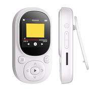 Jrifedptry Reproductor de MP3 con clip de 32 GB, reproductor de música portátil, reproductor de MP3 y MP4 con radio FM, podómetro para niños, fácil de usar, color blanco