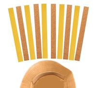 JRILUO 10 tiras de corcho autoadhesivas para reducir el tamaño del sombrero, solución óptima para un ajuste perfecto, tiras de corcho autoadhesivas para ajustar el tamaño del sombrero 200 x 20 x 2 mm