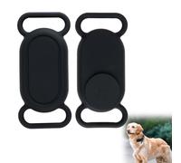JRILUO 2 unidades negro collar de perro soporte silicona funda compatible con Smart Tag 2, funda de silicona impermeable, resistente a los arañazos, impermeable para GPS perros Tracker