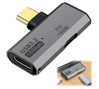 JRILUO Adaptador USB C OTG 1 A 2 Con Alimentación 100W Carga Rápida, 3.2 10 Gbit/s Type-C A USB-A Hembra OTG, Splitter USB-C OTG Para Laptop Tablet Teléfono
