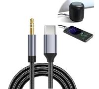 JRILUO - Cable USB C a jack de 3,5 mm, 1 m, USB C a conector auxiliar, adaptador de audio tipo C a AUX compatible con iPhone 16/15, Galaxy S24 S23, iPad Pro, MacBook, coche, auriculares, altavoz