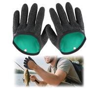 JRILUO Guantes de pesca antideslizantes, 1 par, guantes de aterrizaje, engrosados, de alta elasticidad, resistentes al agua, a prueba de pinchazos, antideslizantes, resistentes al desgaste, para lucio