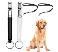 JRILUO Silbato ultrasónico silencioso de alta frecuencia para adiestramiento de perros, 2 unidades