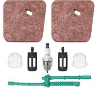 JRISBO Filtro Aire para STIHL FS38 FS55 FS45 FS46 FS55R Desbrozadoras, Repuesto FS 38 Accesorios FS 55 Parts Air Filter Recambios Filtro de Aire con Bujía, Bomba, Manguera