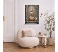 JRISEMECY Estatuas De Templos Retro Modernos Cuadros Decoracion Dragón Tradicional Pilar Cuadro Y Láminas Grande Gris Lienzos Decorativos De Pared Para Comedor Salon Dormitorios 50X70Cm, Sin Marco