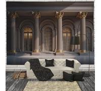 JRISEMECY Tapiz Del Dormitorio Arquitectura Clásica Del Louvre Paisaje Retro Suave Ligero Para Interiores Exteriores Beige Colgante De Pared Arte De Pared Manta De Playa Paños De Picnic 150X130Cm