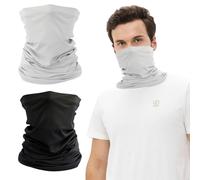 JRJRN 2 Piezas Bragas de Cabeza Elasticidad Multifunción, Calentador de Cuello Mascarilla Moto Resistente al Viento, Transpirable Bragas de Cuello Tubular para Ciclismo Senderismo Yoga