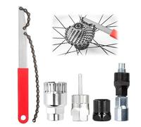 JRJRN Juego de látigo y extractor de cadena, extractor de corona de tornillo, herramienta de extracción de casetes, herramienta de extracción de cassette para bicicletas de 7, 8, 9, 10, 11