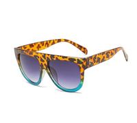 JRLLFD Gafas de sol de gran tamaño para mujer, gafas de sol con remaches y montura grande, gafas con gradiente para mujer, 11, talla única