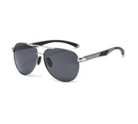 JRLLFD Gafas de sol polarizadas ovaladas para hombres Bisagra de resorte Gafas curvas Pierna Sombras para montar al aire libre UV400,2, talla única