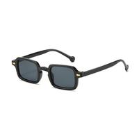 JRLLFD Gafas de sol rectangulares azules de leopardo vintage para mujer y hombre, gafas de sol cuadradas con remache retro para mujer, C1, talla única