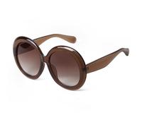 JRLLFD Gafas de sol redondas grandes Mujeres Hombres Gafas de sol con lentes degradados de gran tamaño Tonos marrones Mujer UV400, C14, talla única