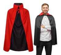 JrnSvp Disfraz de vampiro para niños, disfraz de carnaval, capa negra y roja, unisex, disfraz de vampiro para cosplay, carnaval (90)