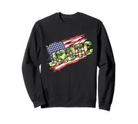 JROTC American Flag USA Distressed Camo Patriotic Sudadera