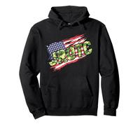 JROTC American Flag USA Distressed Camo Patriotic Sudadera con Capucha