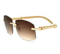 JRPAJK Gafas de sol clásicas Buffalo Horn para hombre y mujer montura natural hecha a mano estilo vintage protección UV400.
