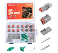 JRready Conector Deutsch 3 Pines 6 Sets Gris IP68 Impermeable DT Conector con Tamaño 16 Terminal Deutsch Calibre de Cable 16-20 AWG para Moto Scooter Coche Camión Barcos