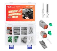 JRready Deutsch Conector 6-Pines DT Conector Set 6 Juegos de Conectores Eléctricos IP68 Impermeables con Calibre de Cable 14-18 AWG Deutsch Terminal Kit Para Coches, Motos, Camiones y Barcos