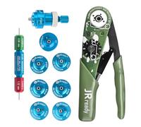 JRready Four indent Crimp Tool Kit,YJQ-W1A Crimper+Seven Positioners+G125 Go-NoGo Gage for wire/cable contact/pin/socket/terminal Crimping in Connector