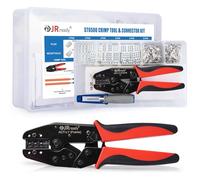 JRready ST6500 - Conector de cable para coche (estándar .093", 2/3/4/6/9/12 pines, con crimpadora y juego extractor 14-20 AWG, terminales de cable, conector plano para electrodomésticos y