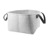 JRSHIRLEYLTD 1 Cesta de Almacenamiento de Fieltro Plegable Rectangular Gris Grande 39 x 29 x 25 cm