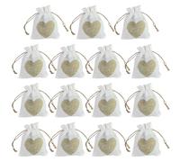 JRSHIRLEYLTD 11 bolsas pequeñas de tela, 10 x 8 cm, bolsas de tela pequeñas, para envolver pequeños regalos publicitarios, jabones (blanco)