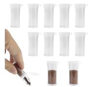 JRSHIRLEYLTD 11 unidades mini salzstreuer pequeño con tapa para viajes, portátil, juego de especias, pequeño y pequeño, universal, para viajes, 6 g