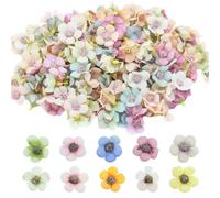JRSHIRLEYLTD 132 unidades de flores artificiales, flores artificiales coloridas, para decoración de bodas, decoración de tartas, manualidades, álbumes de recortes
