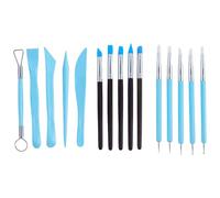 JRSHIRLEYLTD 15 pinceles de goma de silicona, juego de pinceles de pintura acrílica, juego de herramientas de modelado de silicona para escultura de cerámica, pintura de uñas, manualidades, arte de