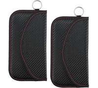 JRSHIRLEYLTD 2 bolsas para llaves de coche, para llaves y llaveros, Negro, 20 x 10.5cm