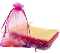 JRSHIRLEYLTD 22 bolsas de organza pequeñas para joyas, bolsas de regalo con cordón, para bodas, cumpleaños, Navidad (multicolor)
