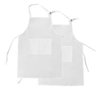 JRSHIRLEYLTD 2pcs delantal de cocina para niños, unisex durable niños traje de chef, delantal de cocción duradera, para la cocina, la artesanía restaurante, pintura, jardinería (blanco)